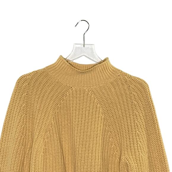 J. Crew S Relaxed Rollneck Sweater Tan Camel Womens BE159 Quiet Luxury - Picture 5 of 10